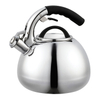 2.7L Factory Wholesale Large Size Capacity Metal Whistle Hot Selling Stainless Steel Teapot With Half Zinc Alloy Handle