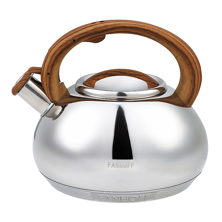 3 Liter Accept Customization Wholesale 304 Stainless Steel Tea Kettle Whistle with Nylon Handle Silicone Coating